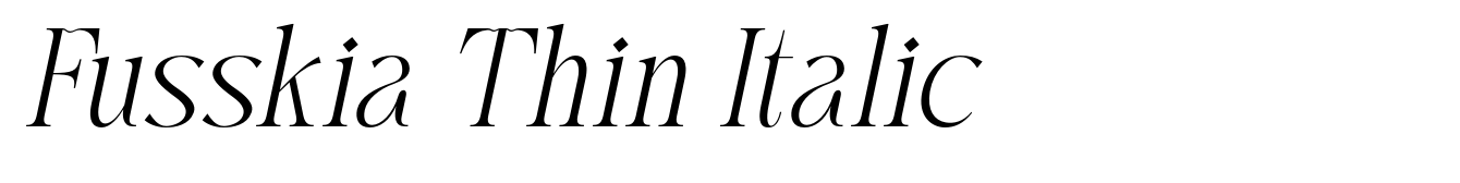 Fusskia Thin Italic
